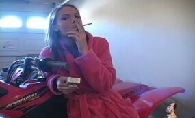 Smoking babe