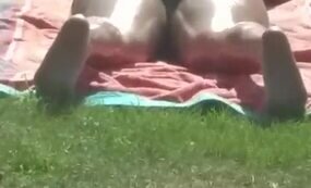 Naked girl sunbath