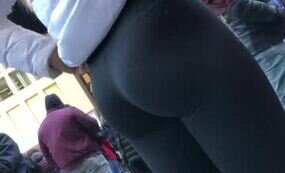 Sexy blonde on the street