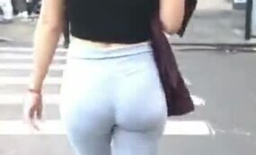 White trousers ass in public