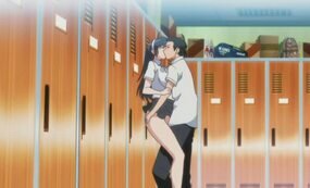 Shy student fucking at the locker room hentai