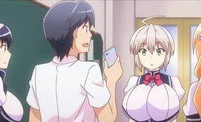 Big boobies at school