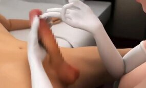 White gloves 3D fetish
