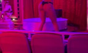 Dancing stripper at the strip club